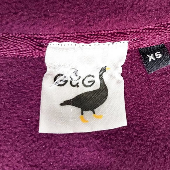 RARE! Mulberry Cropped Embroidered Goose Fleece - Picture 3 of 7